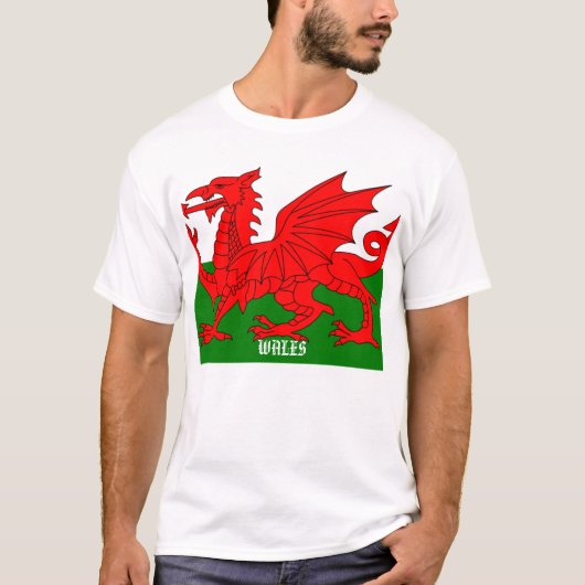 Vlag van Wales T-shirt (Voorkant)