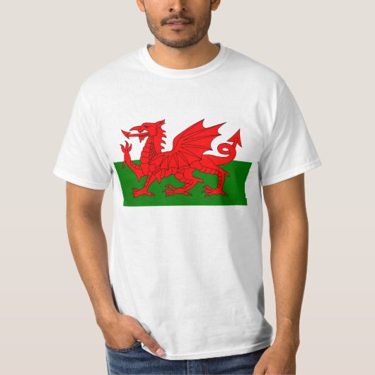 Vlag van Wales T Shirt (Voorkant)