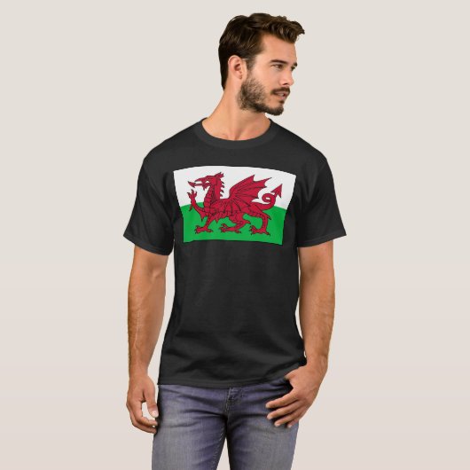 Vlag van Wales T-shirt (Voorkant volledig)