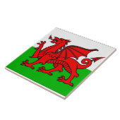Vlag van Wales Tegeltje (Zijkant)