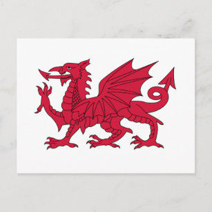 Vlag van Wales - The Red Dragon - Baner Cymru Briefkaart