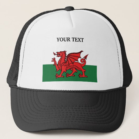 Vlag van Wales Trucker Pet (Voorkant)