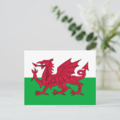 Vlag van Wales Vlag van Wales Briefkaart (Staand voorkant)