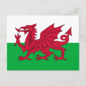 Vlag van Wales Vlag van Wales Briefkaart (Voorkant)