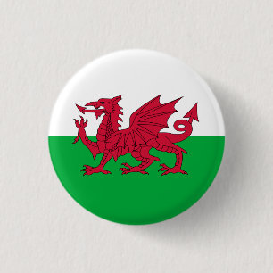 Vlag van Wales Vlag van Wales Ronde Button 3,2 Cm