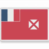 Vlag van Wallis en Futuna, Frankrijk Sticker (Voorkant)