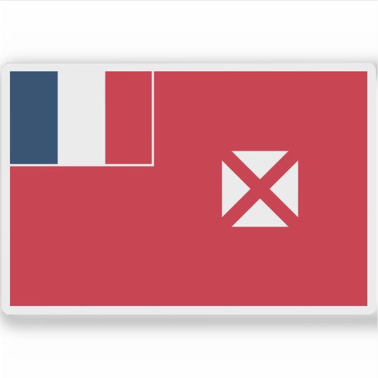 Vlag van Wallis en Futuna, Frankrijk Sticker (Voorkant)