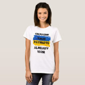 Vlag van Warriors Blue en Yellow Ukraine T-shirt (Voorkant volledig)