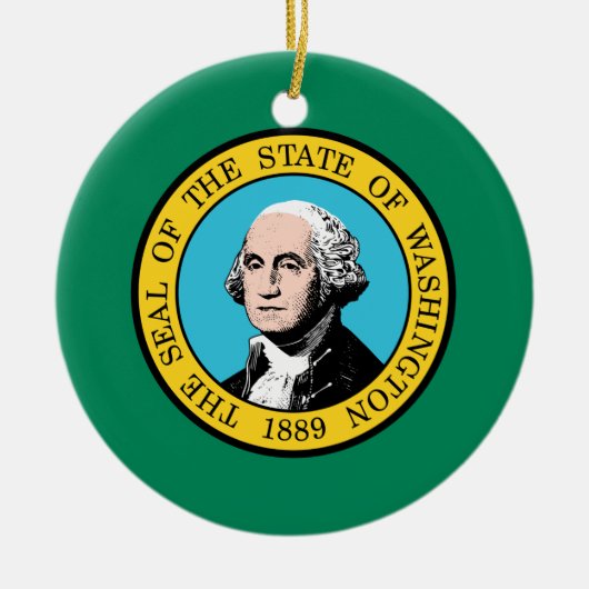 Vlag van Washington (Amerikaanse staat) Keramisch Ornament (Voorkant)