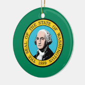 Vlag van Washington (Amerikaanse staat) Keramisch Ornament (Links)