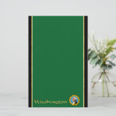 vlag van Washington Briefpapier (Staand voorkant)