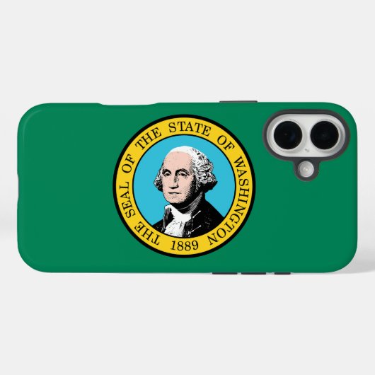 vlag van Washington Case-Mate iPhone Case (Achterkant (horizontaal))