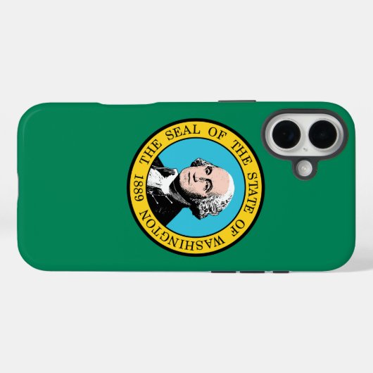 vlag van Washington Case-Mate iPhone Case (Achterkant (horizontaal))