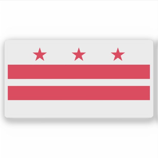 Vlag van Washington, D.C (district Columbia), VS Sticker (Voorkant)