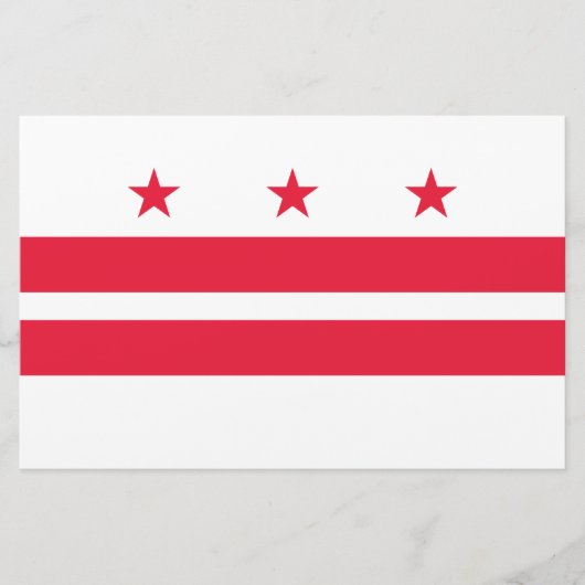 Vlag van Washington D.C. (District of Columbia) Briefpapier (Voorkant)