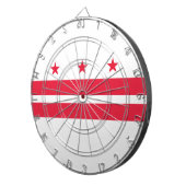 Vlag van Washington D.C. (District of Columbia) Dartbord (Voorkant Rechts)