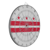 Vlag van Washington D.C. (District of Columbia) Dartbord (Voorkant Links)