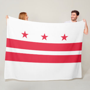 Vlag van Washington D.C. (District of Columbia) Fleece Deken