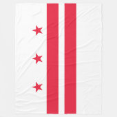 Vlag van Washington D.C. (District of Columbia) Fleece Deken (Voorkant)
