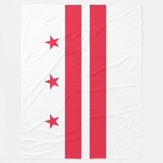 Vlag van Washington D.C. (District of Columbia) Fleece Deken (Voorkant)
