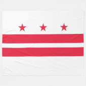 Vlag van Washington D.C. (District of Columbia) Fleece Deken (Voorkant (Horizontaal))