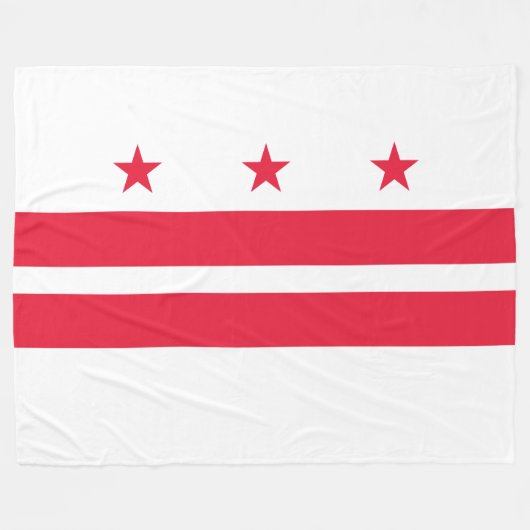 Vlag van Washington D.C. (District of Columbia) Fleece Deken (Voorkant (Horizontaal))