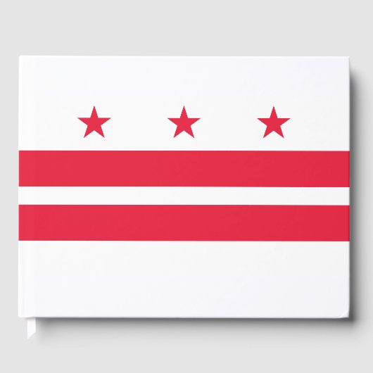 Vlag van Washington D.C. (District of Columbia) Gastenboek (Voorkant)