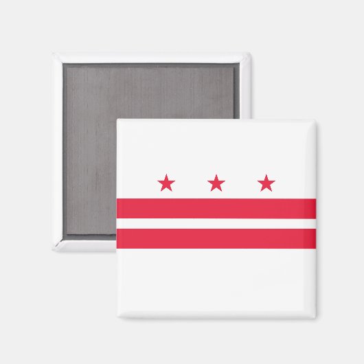 Vlag van Washington D.C. (District of Columbia) Magneet (Voorkant / Achterkant)