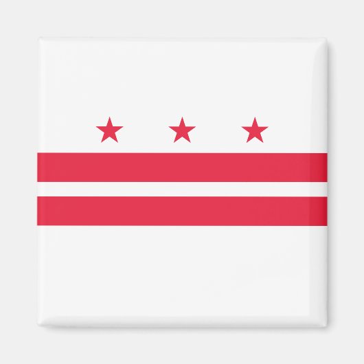 Vlag van Washington D.C. (District of Columbia) Magneet (Voorkant)