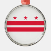 Vlag van Washington D.C. (District of Columbia) Metalen Ornament (Voorkant)