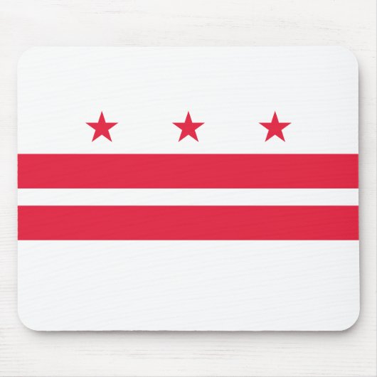 Vlag van Washington D.C. (District of Columbia) Muismat (Voorkant)
