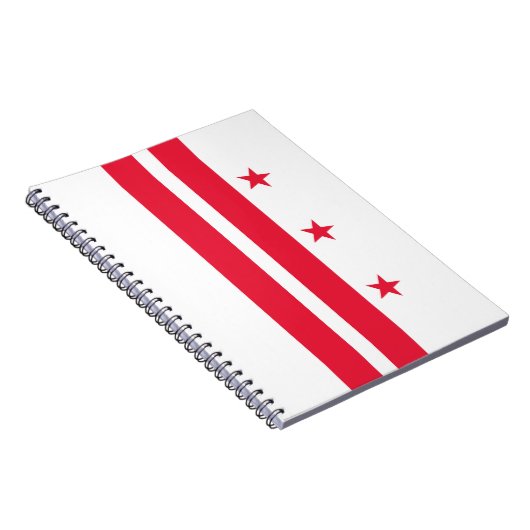 Vlag van Washington D.C. (District of Columbia) Notitieboek (Rechterzijde)
