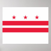 Vlag van Washington D.C. (District of Columbia) Poster (Voorkant)
