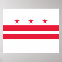 Vlag van Washington D.C. (District of Columbia) Poster