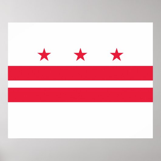 Vlag van Washington D.C. (District of Columbia) Poster (Voorkant)