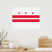 Vlag van Washington D.C. (District of Columbia) Poster (Keuken)