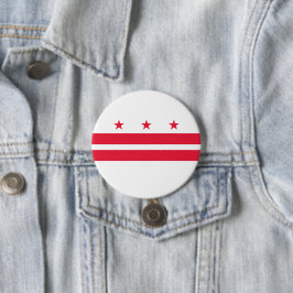 Vlag van Washington D.C. (District of Columbia) Ronde Button 7,6 Cm