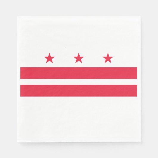 Vlag van Washington D.C. (District of Columbia) Servet (Voorkant)