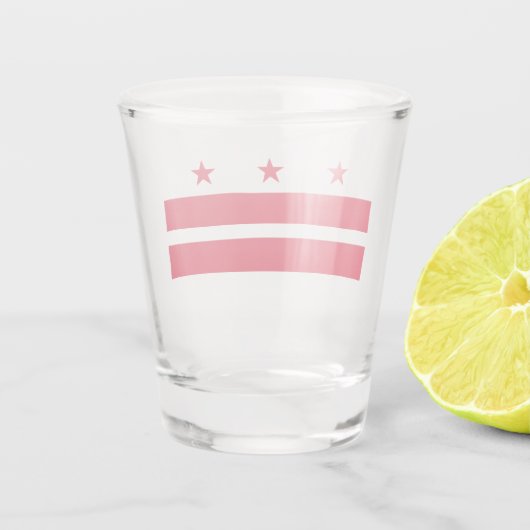 Vlag van Washington D.C. (District of Columbia) Shot Glas (Achterkant)