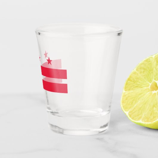 Vlag van Washington D.C. (District of Columbia) Shot Glas (Rechts)