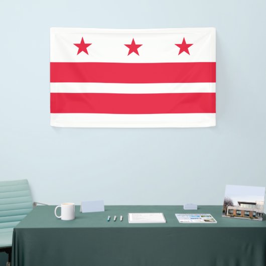 Vlag van Washington D.C. (District of Columbia) Spandoek (Beurs)