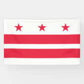 Vlag van Washington D.C. (District of Columbia) Spandoek (Horizontaal)