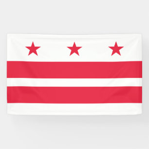 Vlag van Washington D.C. (District of Columbia) Spandoek