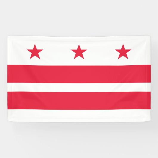 Vlag van Washington D.C. (District of Columbia) Spandoek (Horizontaal)
