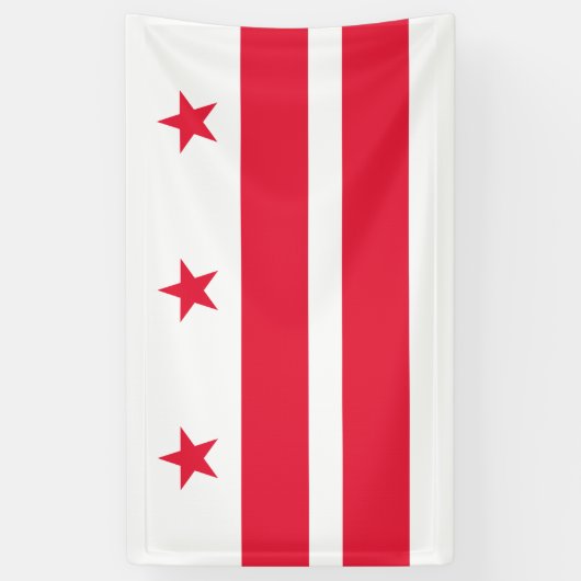 Vlag van Washington D.C. (District of Columbia) Spandoek (Verticaal)