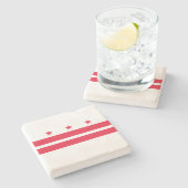 Vlag van Washington D.C. (District of Columbia) Stenen Onderzetter (Zijkant)