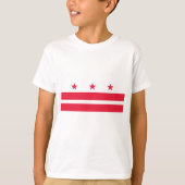 Vlag van Washington D.C. (District of Columbia) T-shirt (Voorkant)