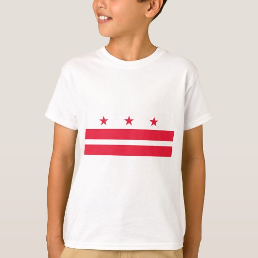Vlag van Washington D.C. (District of Columbia) T-shirt (Voorkant)