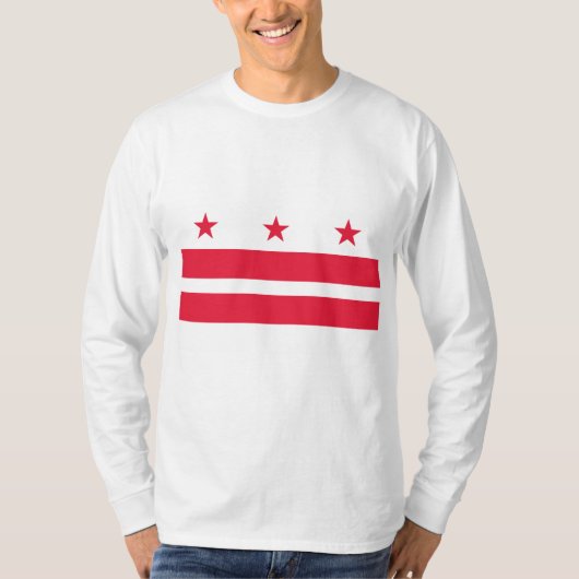 Vlag van Washington D.C. (District of Columbia) T-shirt (Voorkant)