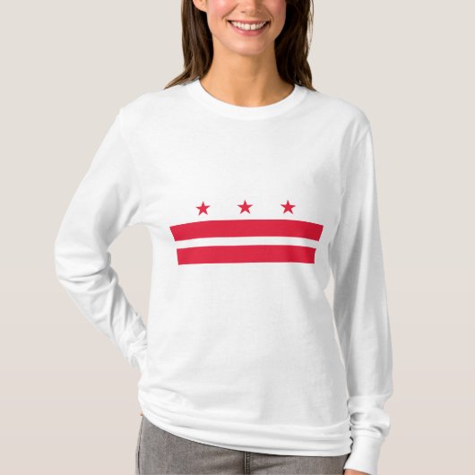 Vlag van Washington D.C. (District of Columbia) T-shirt (Voorkant)